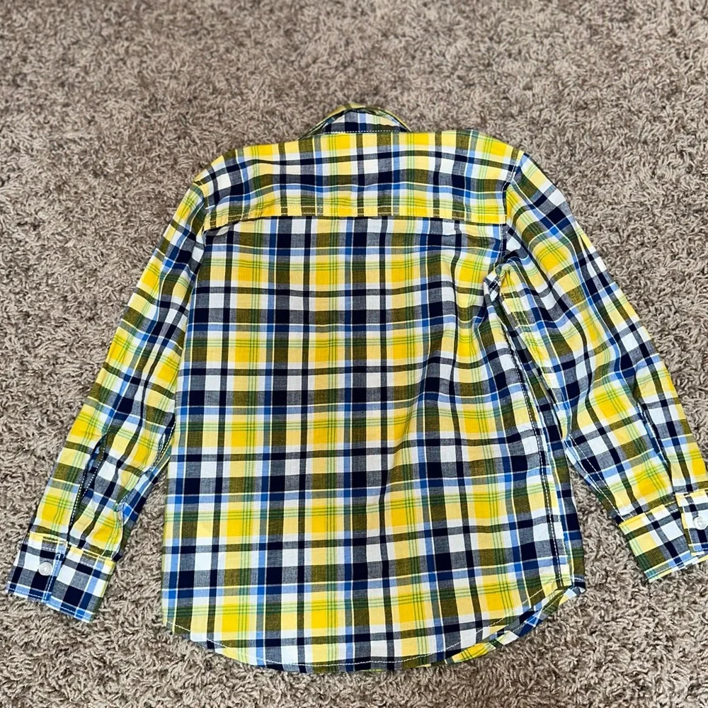 Carter’s Button Down Plaid Long Sleeve Shirt 4T 4 Boys